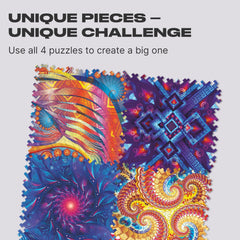 Unidragon Puzzle One Size — 21.7x21.7 cm — 100 pcs Abstraction Concurrent Abstraction
