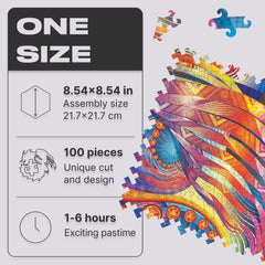 Unidragon Puzzle One Size — 21.7x21.7 cm — 100 pcs Abstraction Concurrent Abstraction
