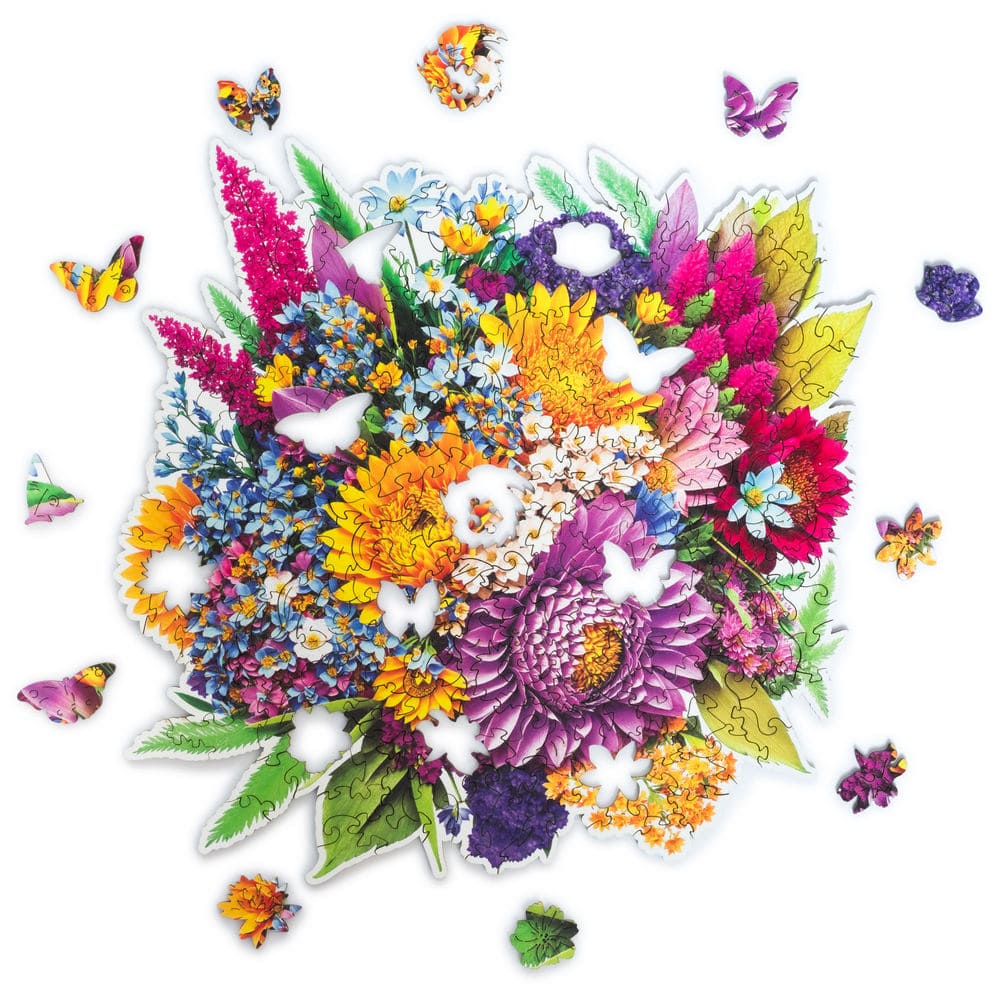 Unidragon Puzzle One Size — 9.5x9.8" — 200 pcs Blooming Bouquet