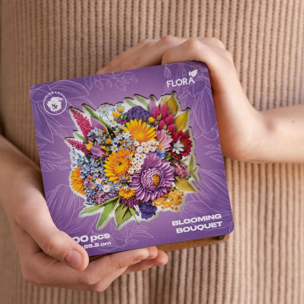 Unidragon Puzzle One Size — 9.5x9.8" — 200 pcs Blooming Bouquet