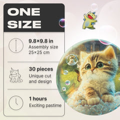 Unidragon Puzzle One Size — 9.8×9.8" — 30 pcs Bubblezz Kitty