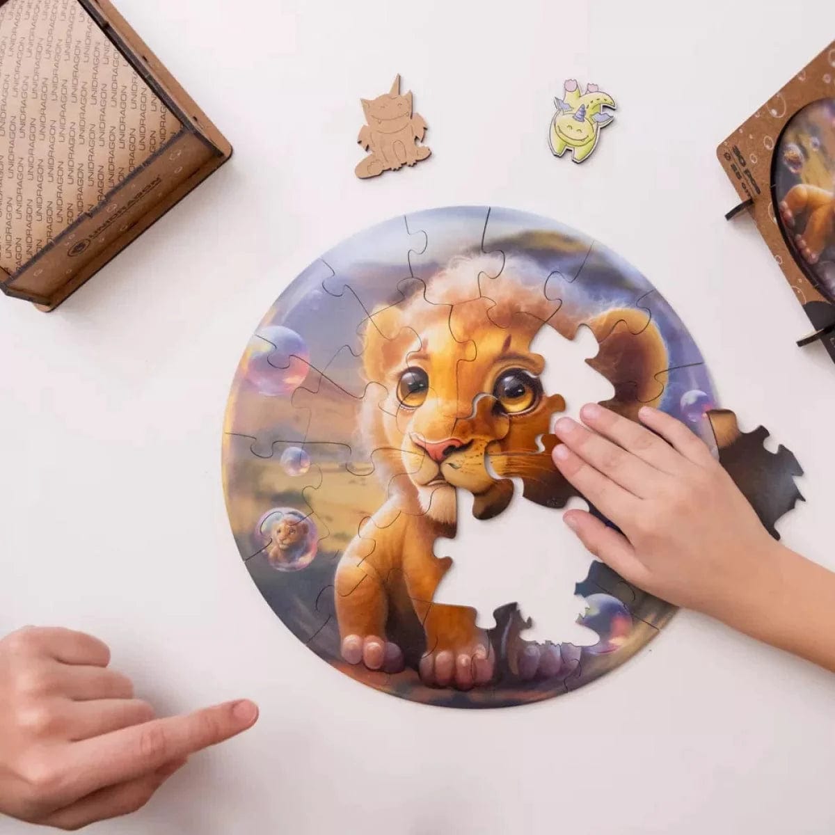 Unidragon Puzzle One Size — 9.8×9.8" — 30 pcs Bubblezz Lion