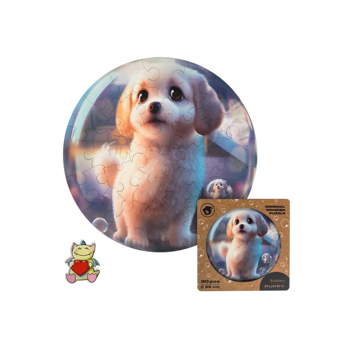 Unidragon Puzzle One Size — 9.8×9.8" — 30 pcs Bubblezz Puppy
