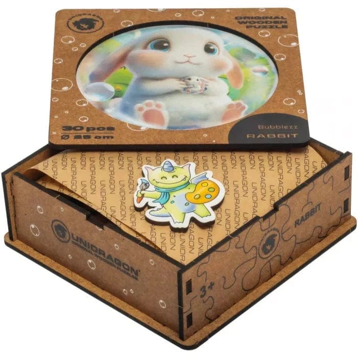 Unidragon Puzzle One Size — 9.8×9.8" — 30 pcs Bubblezz Rabbit