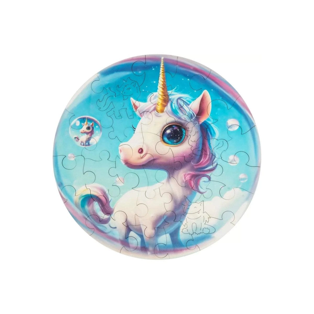 Unidragon Puzzle One Size — 9.8×9.8" — 30 pcs Bubblezz Unicorn