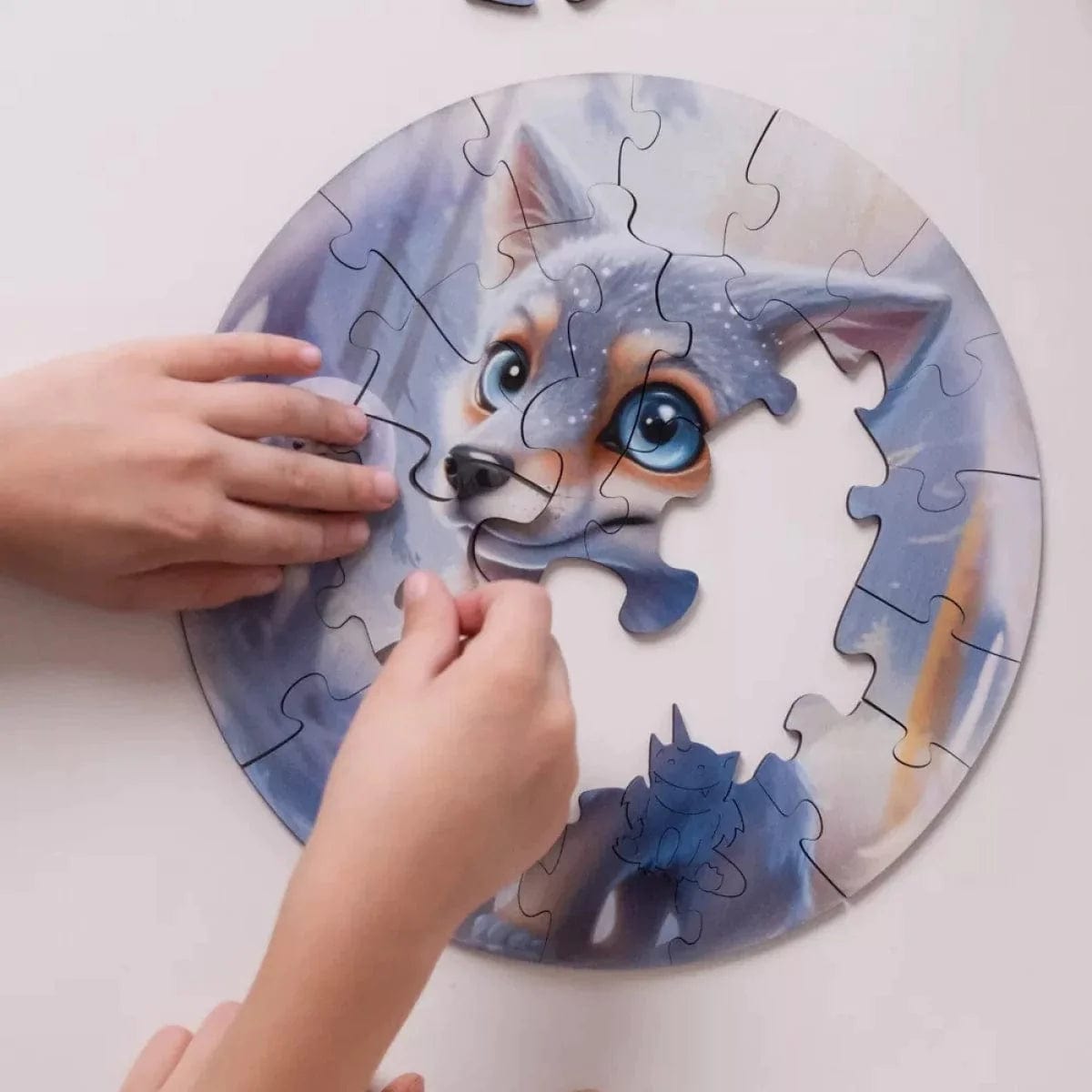 Unidragon Puzzle One Size — 9.8×9.8" — 30 pcs Bubblezz Wolf