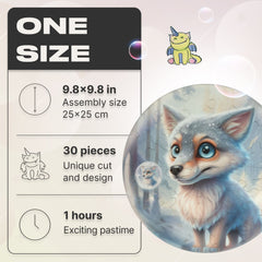 Unidragon Puzzle One Size — 9.8×9.8" — 30 pcs Bubblezz Wolf