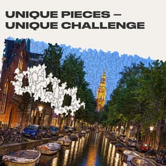 Unidragon Puzzle Size S — 9×6.2" — 125 pcs Evening Amsterdam