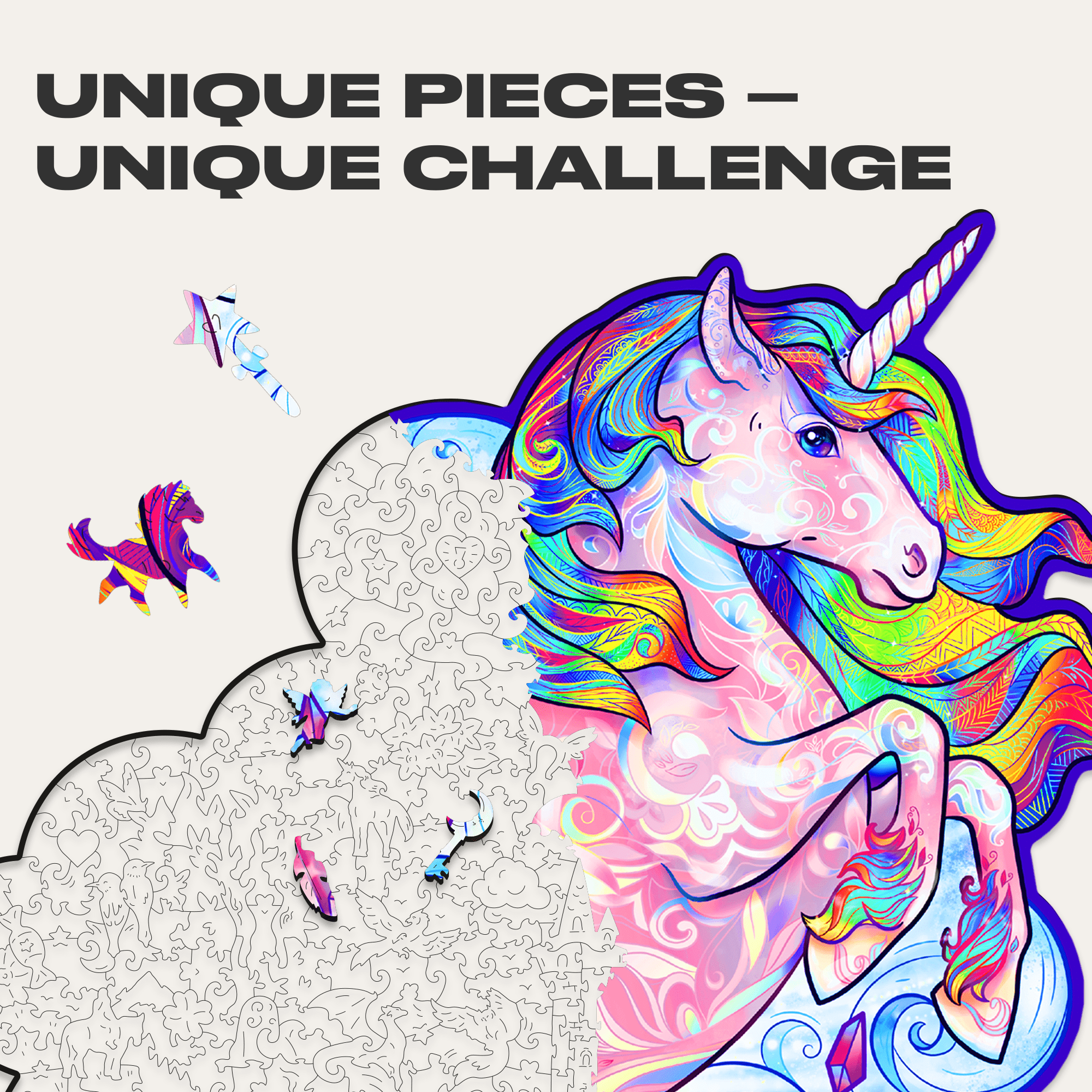 Unidragon Puzzle Inspiring Unicorn