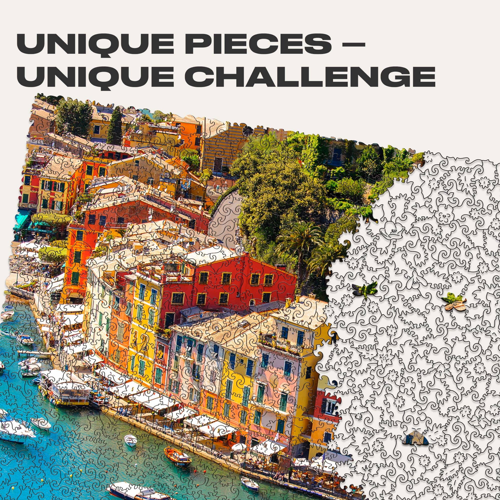 Unidragon Puzzle Size S — 9×6.2" — 125 pcs Italian Riviera