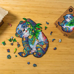 Unidragon Puzzle Size M/S Kids Gift Set #9 (Serious Panda, Alluring Fox)