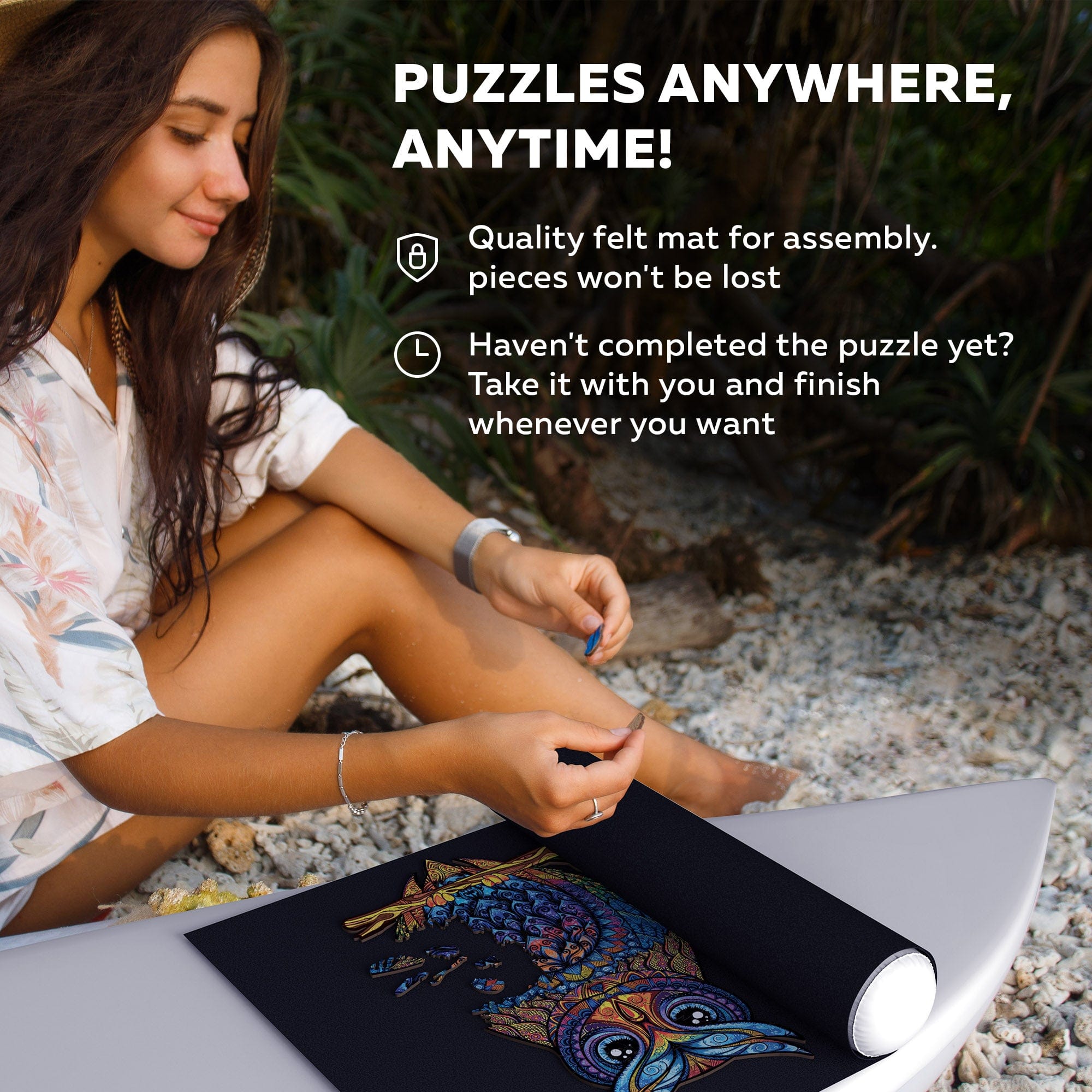Unidragon Puzzle Mat Roll Up for Jigsaw Puzzles
