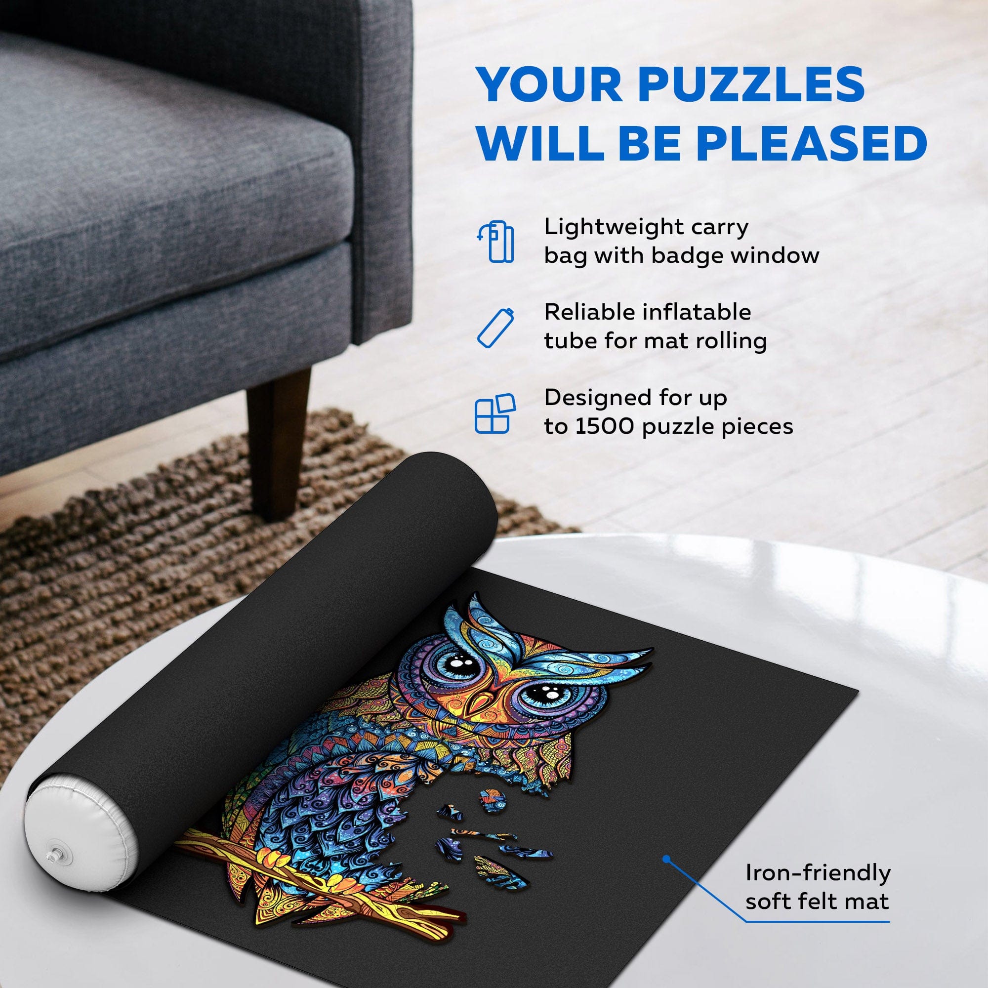 Unidragon Puzzle Mat Roll Up for Jigsaw Puzzles