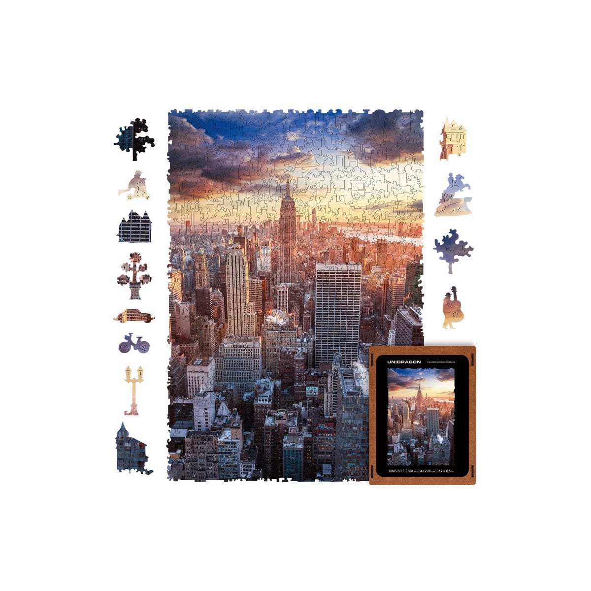 Unidragon Puzzle Size S — 9×6.2" — 125 pcs Morning New York