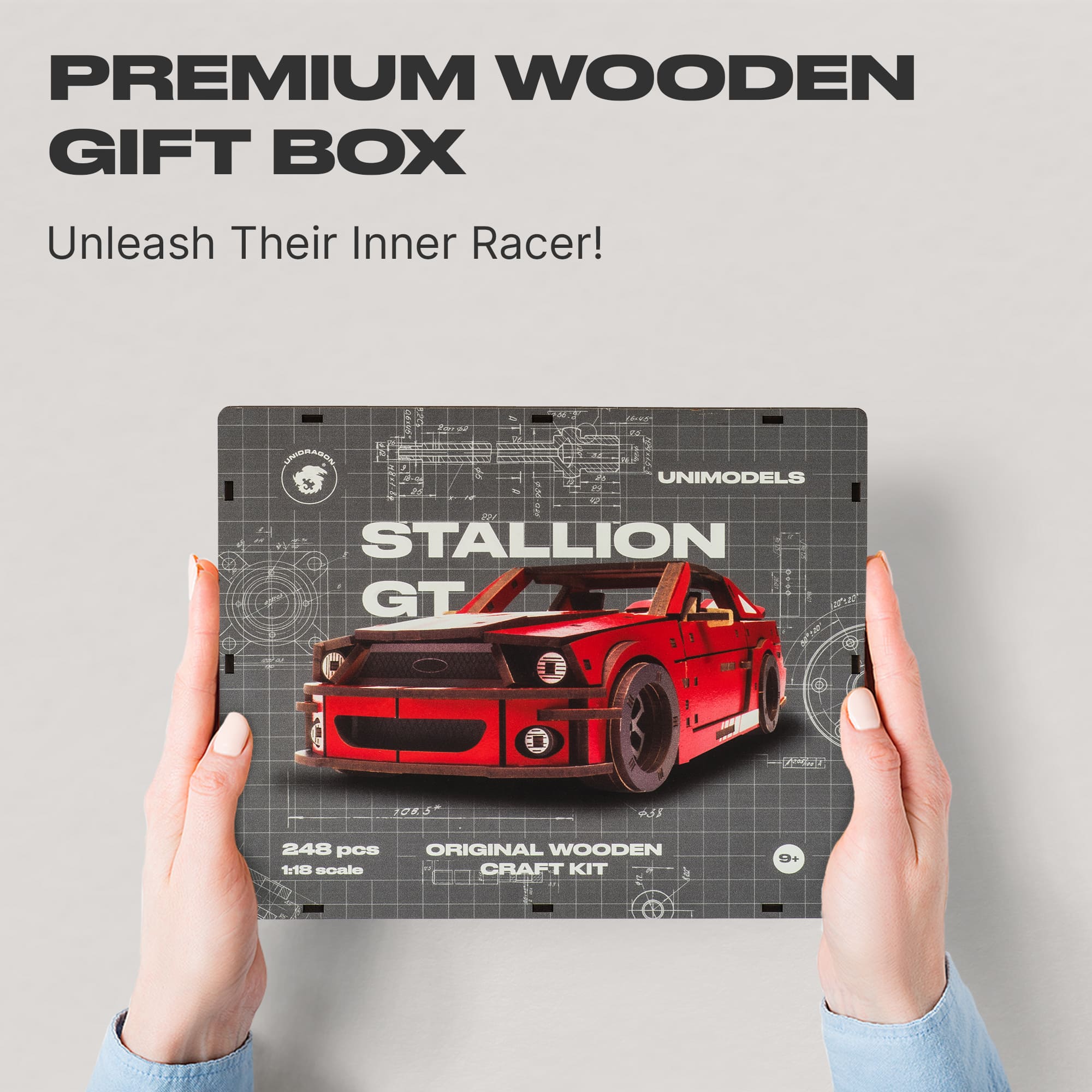 Unidragon Puzzle One Size — 25.5x11x7.5 cm — 248 pcs Stallion GT Red