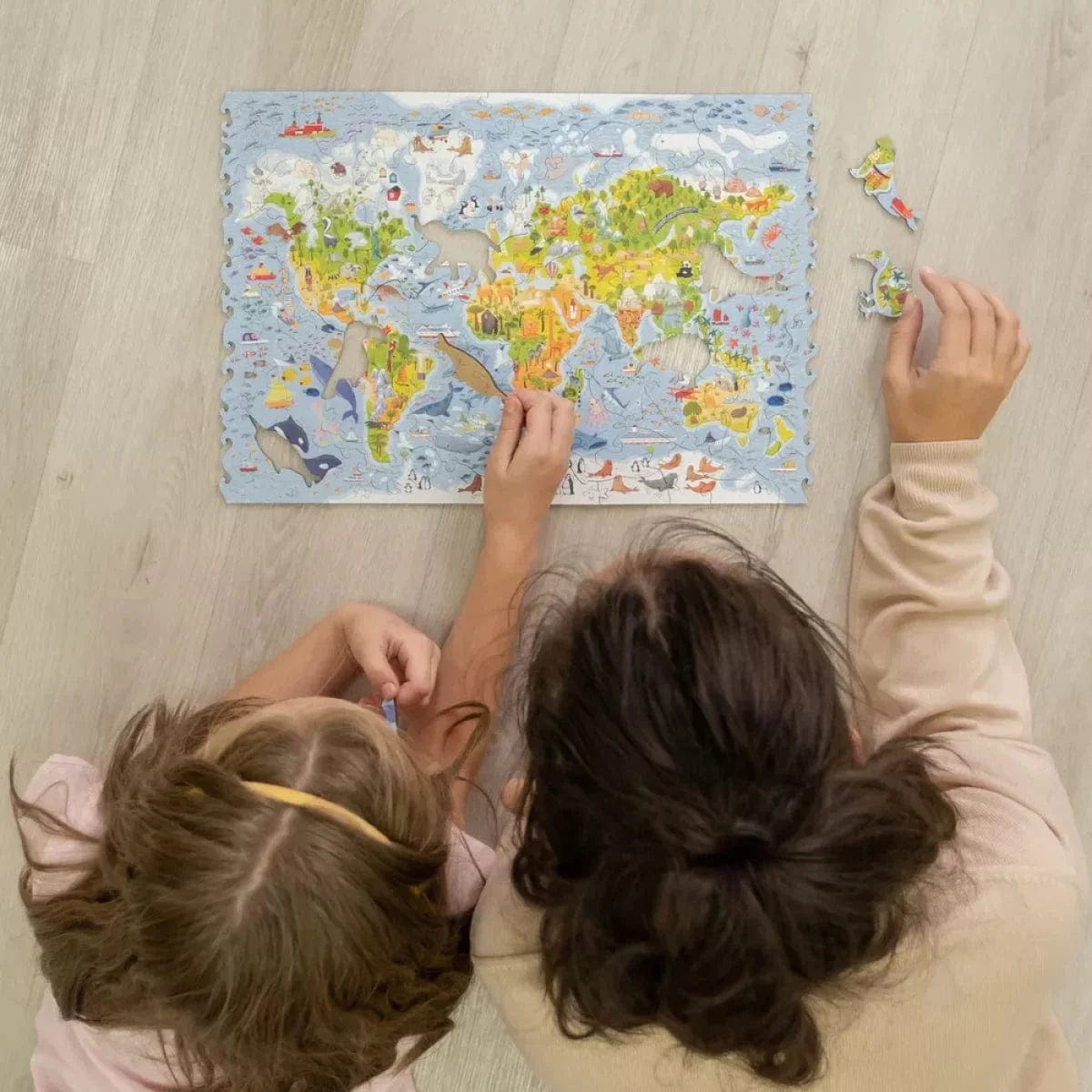 Unidragon Puzzle One Size — 16.9х11.7" — 100 pcs Unidragon Kids World Map