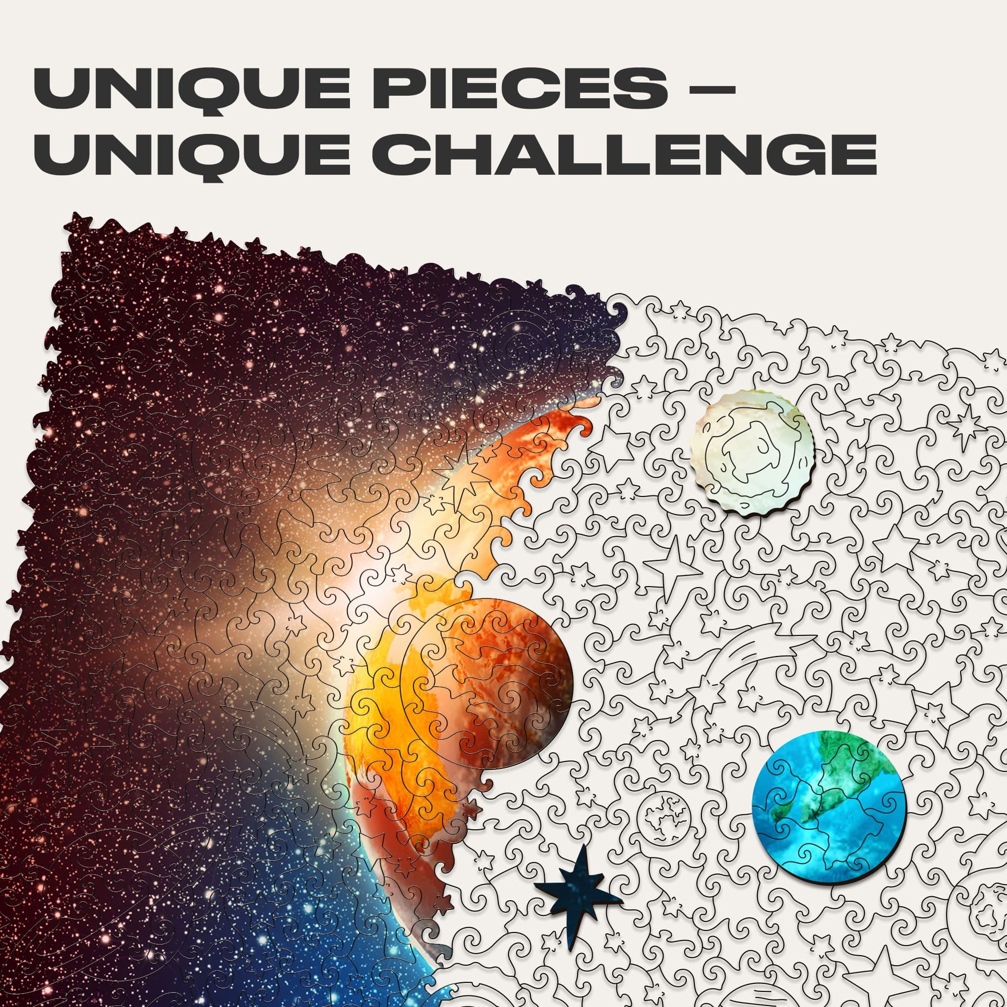 Unidragon Puzzle Royal Size — 23.6х17.3" — 1000 pcs WOOSAIC Planet Earth Limited Edition